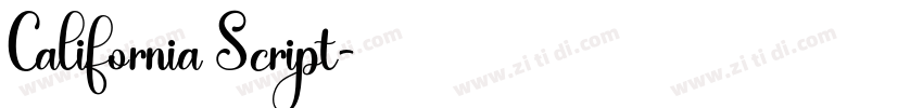 California Script字体转换 California Script字体转换